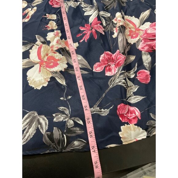 ELIZA J. Maxi Dress Sleeveless Belted Floral Gown in Navy Pink size 4 - Picture 11 of 14